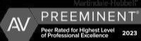 Martindale Hubbell | AV Preeminent Peer Rated for Highest Level of Professional Excellence 2023